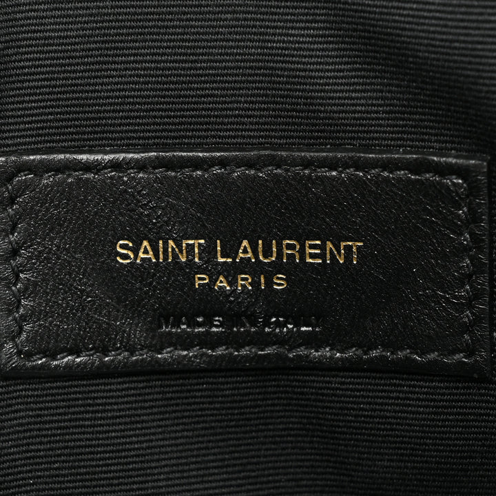 YSL GRAIN DE POUDRE LEATHER UPTOWN POUCH CLUTCH BAG