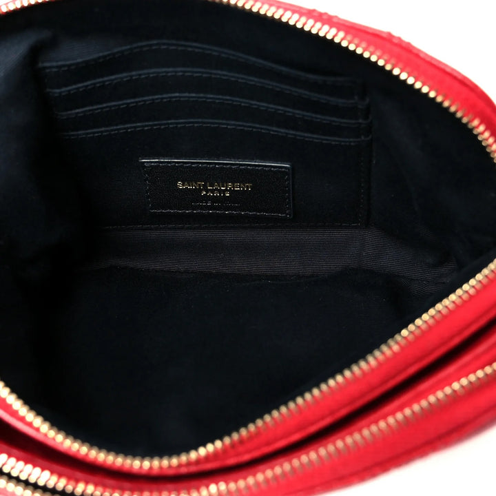 YSL GRAINED LAMBSKIN QUILTED MINI BECKY CROSSBODY BAG