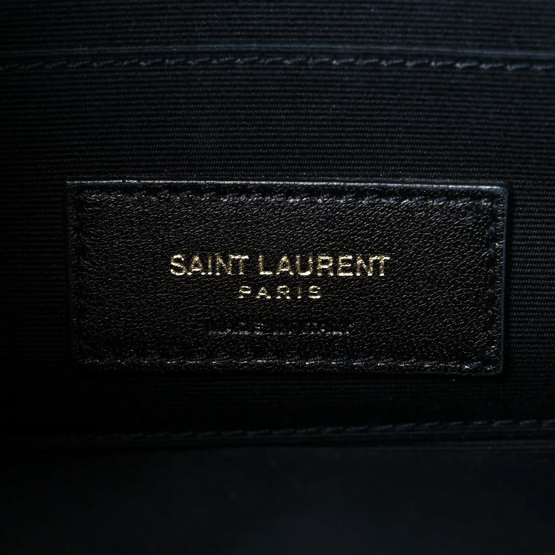 YSL GRAINED LAMBSKIN QUILTED MINI BECKY CROSSBODY BAG