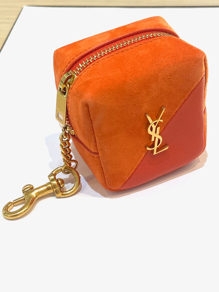 SAINT LAURENT ジェイミーキューブ キーホルダー ベージュ SAINT LAURENT ジェイミーキューブ キーホルダー ベージュ