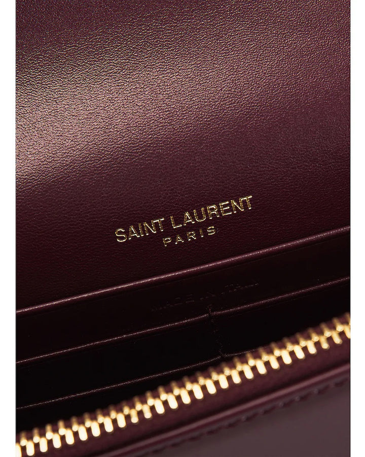 YSL CASSANDRE KATE TASSEL LEATHER WALLET ON A CHAIN