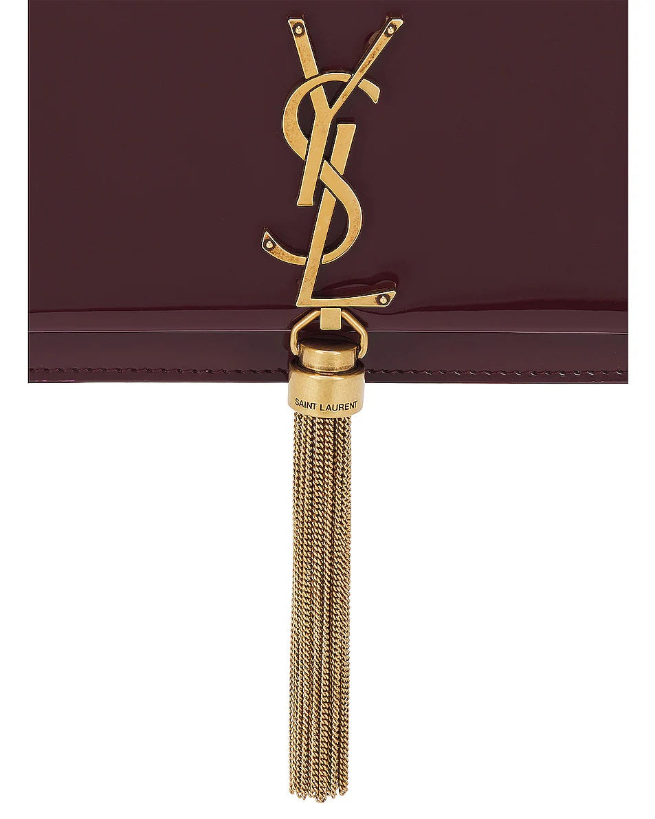 YSL CASSANDRE KATE TASSEL LEATHER WALLET ON A CHAIN