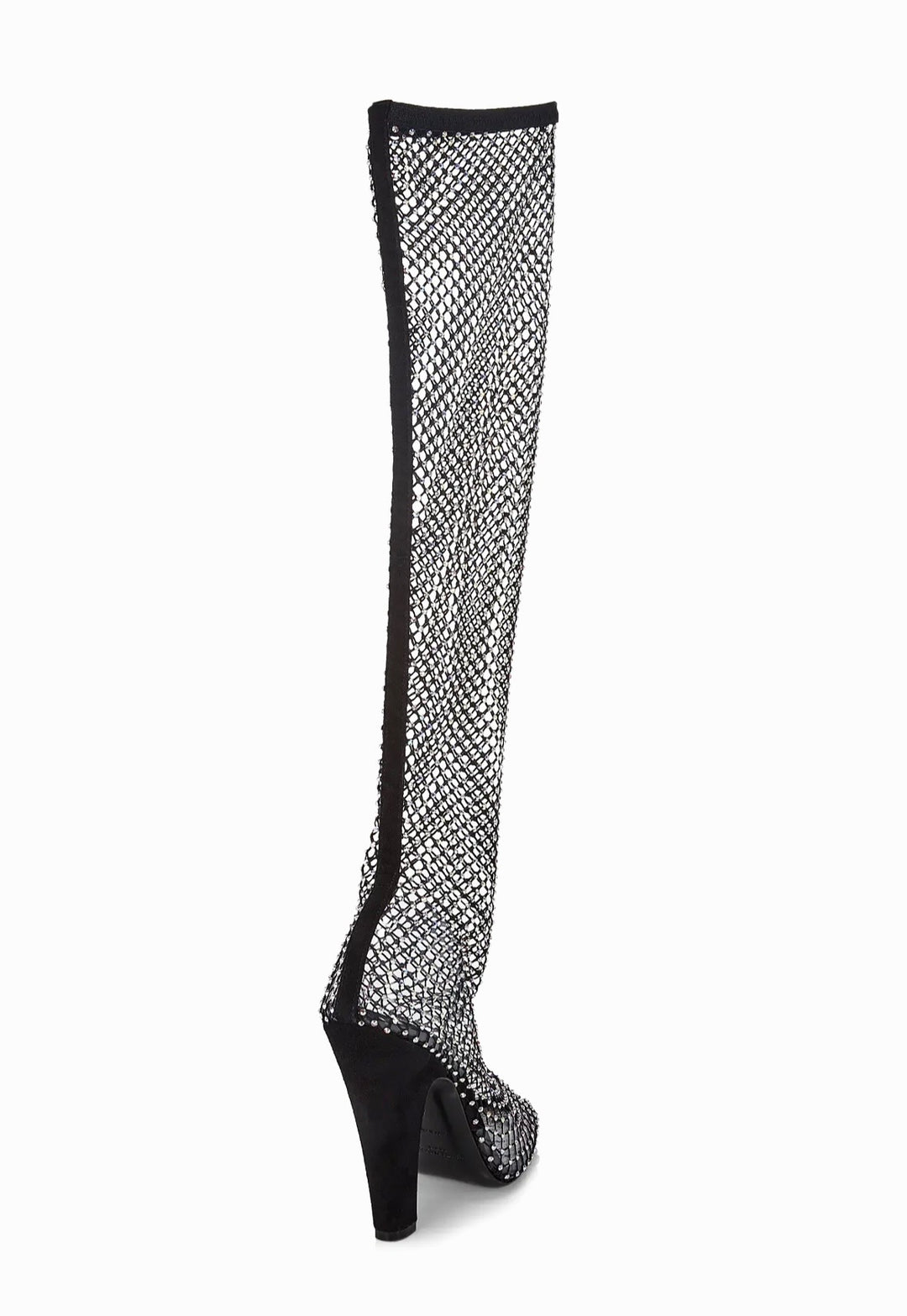 SAINT LAURENT KOLLER RHINESTONE MESH 100 BOOTS
