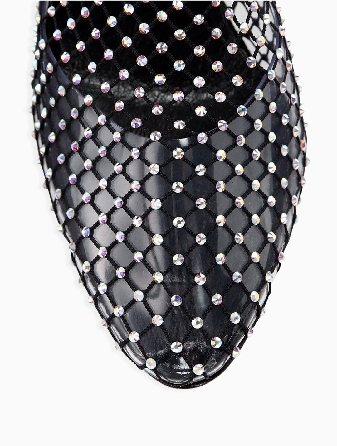 SAINT LAURENT KOLLER RHINESTONE MESH 100 BOOTS