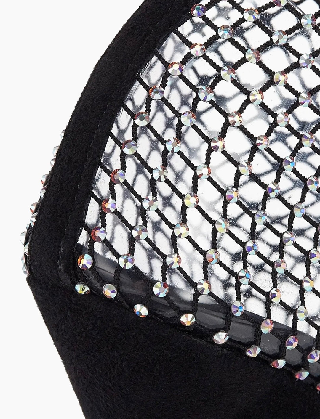 SAINT LAURENT KOLLER RHINESTONE MESH 100 BOOTS