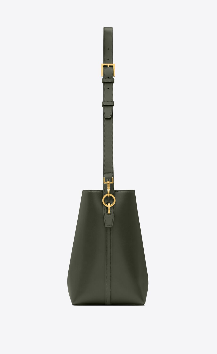 YSL LE 37 SHINY CALFSKIN LEATHER LARGE BUCKET BAG