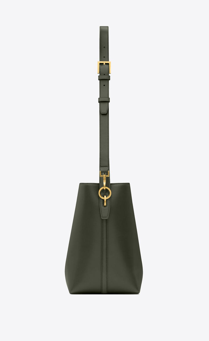 YSL LE 37 SHINY CALFSKIN LEATHER LARGE BUCKET BAG