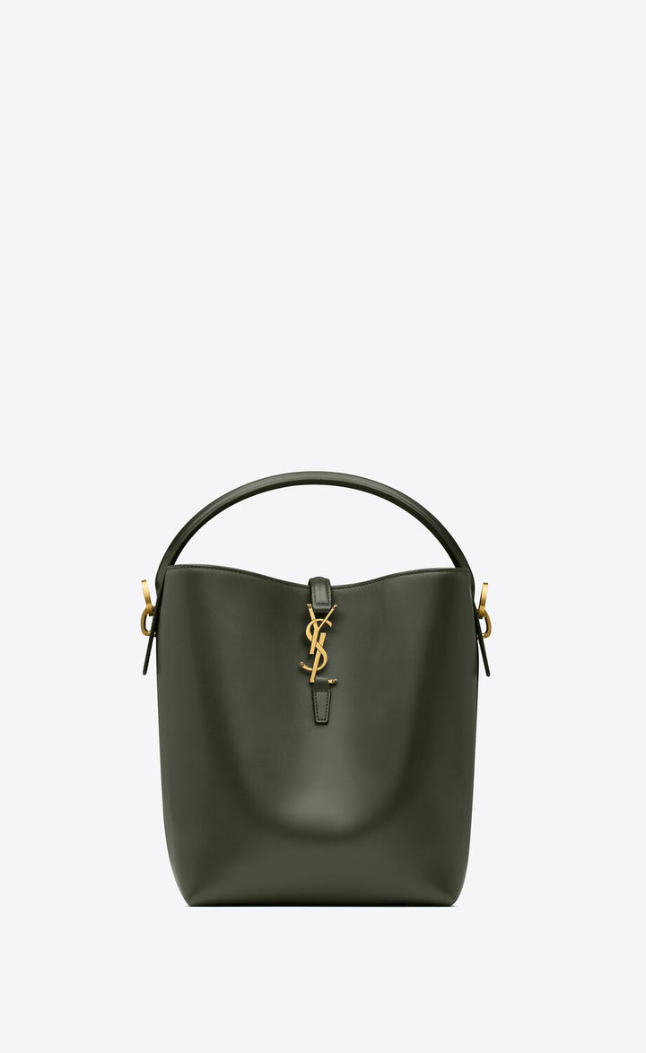YSL LE 37 SHINY CALFSKIN LEATHER LARGE BUCKET BAG