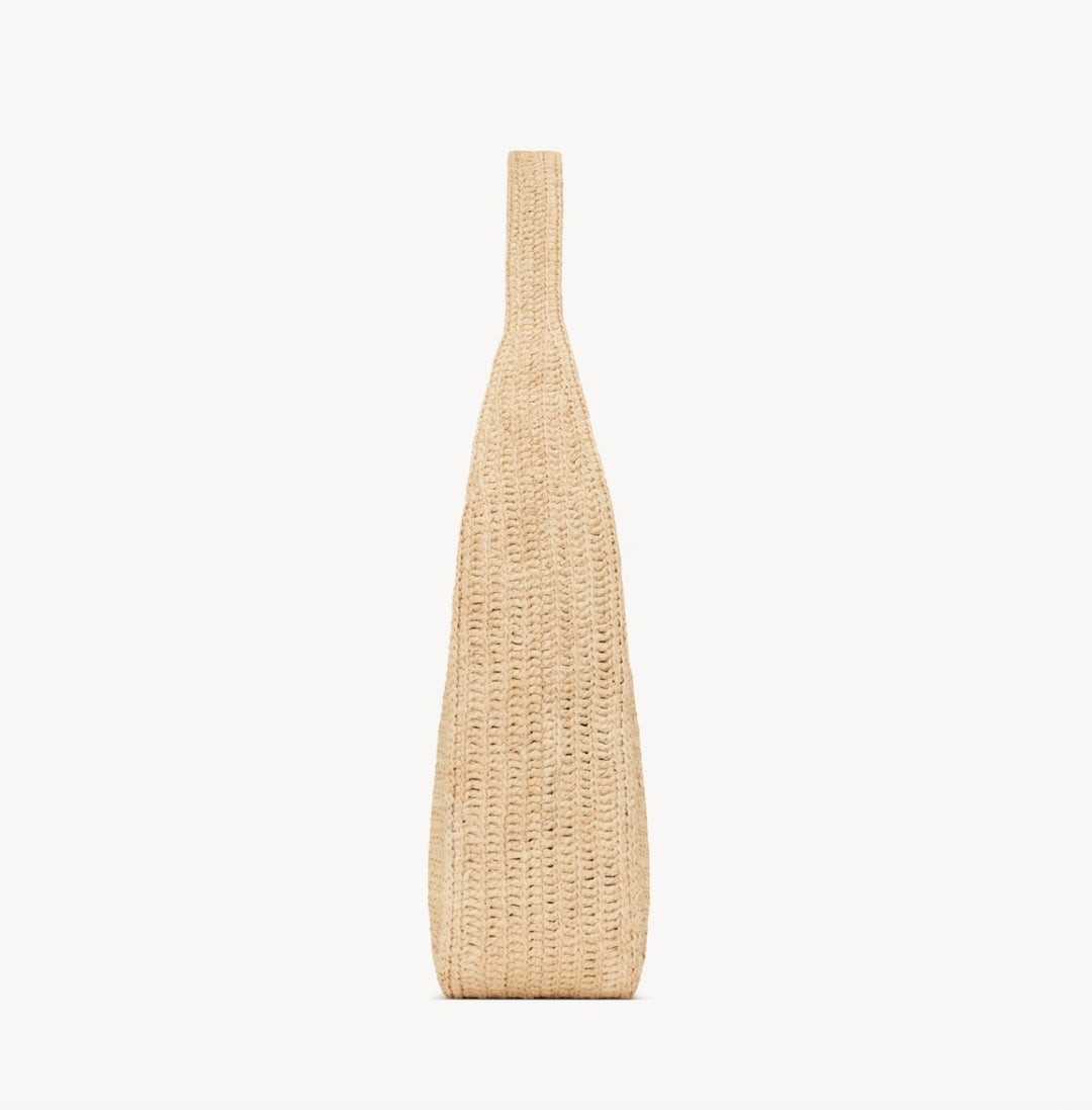 YSL LE 5 À 7 RAFFIA HOBO SHOULDER BAG