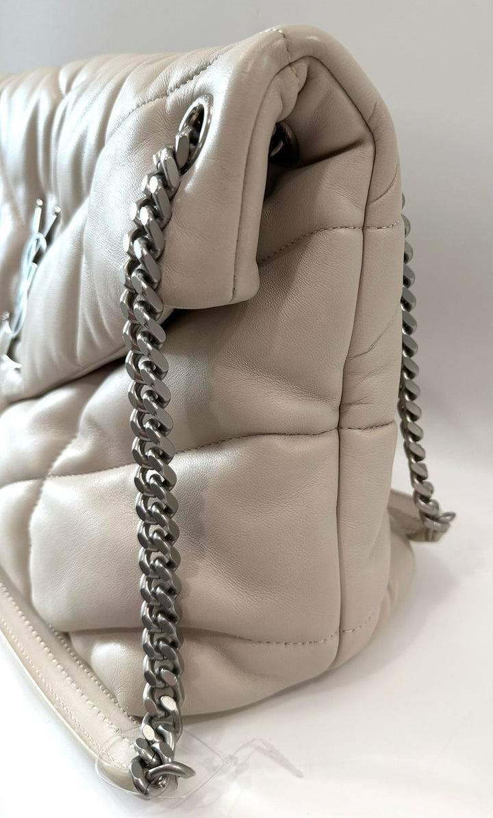 YSL QUILTED LAMBSKIN LEATHER LOULOU PUFFER MEDIUM SHOULDER BAG