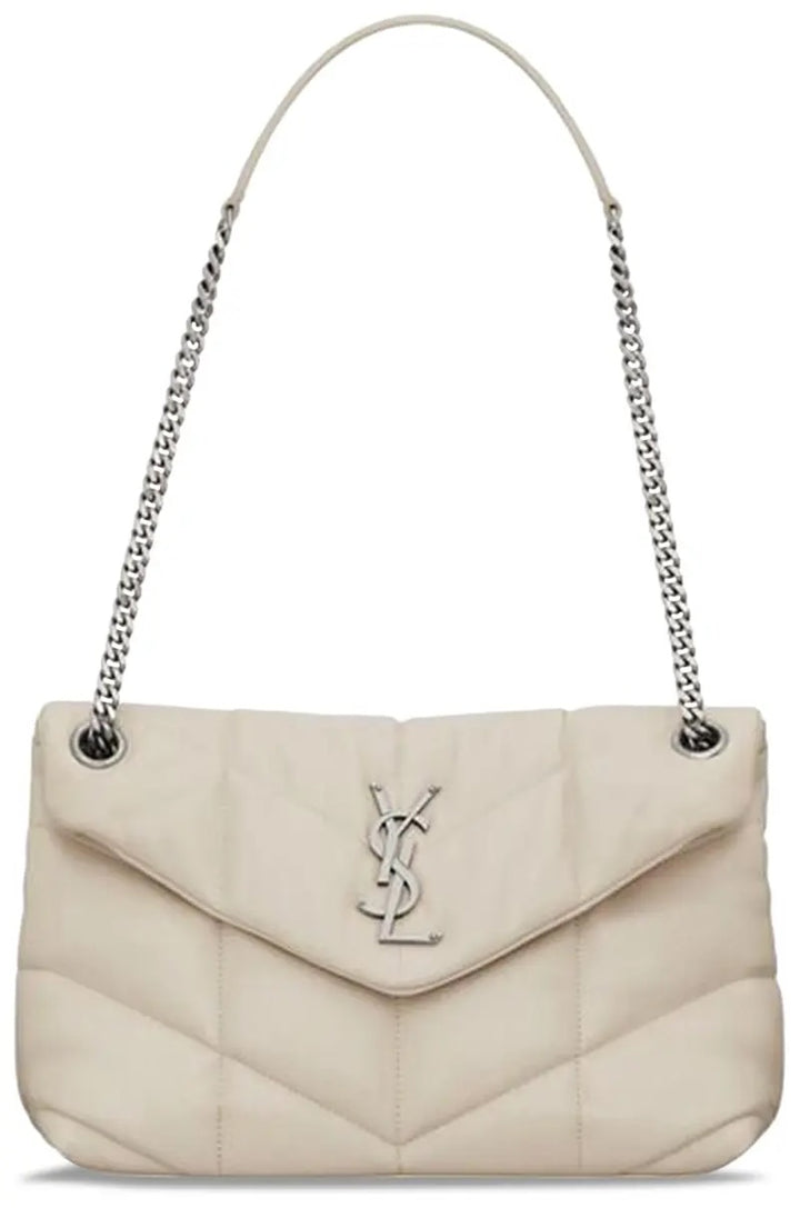 YSL QUILTED LAMBSKIN LEATHER LOULOU PUFFER MEDIUM SHOULDER BAG