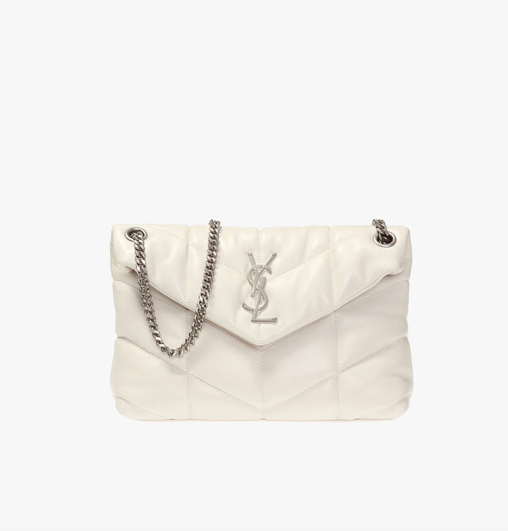 YSL QUILTED LAMBSKIN LEATHER LOULOU PUFFER MEDIUM SHOULDER BAG