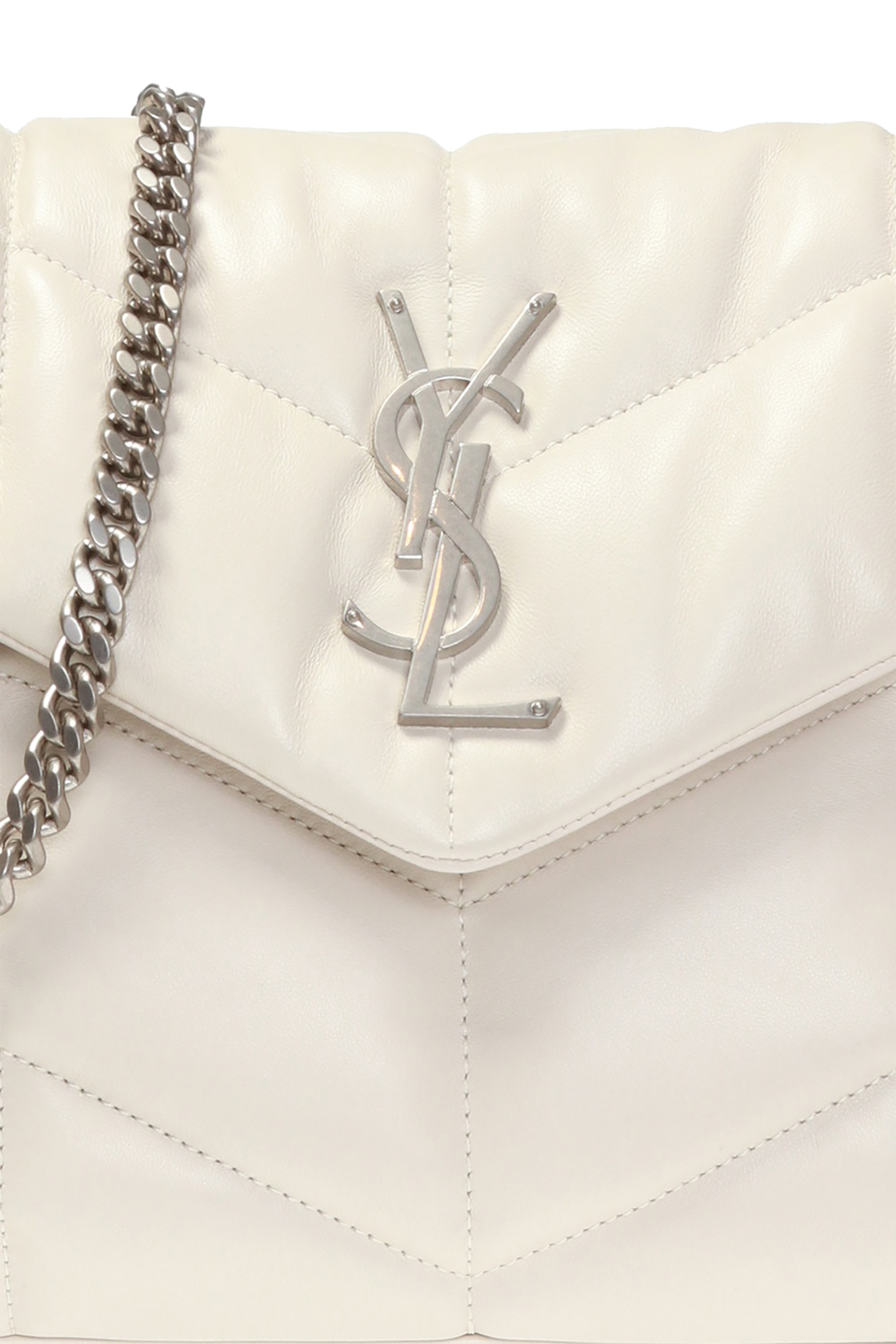 YSL QUILTED LAMBSKIN LEATHER LOULOU PUFFER MEDIUM SHOULDER BAG