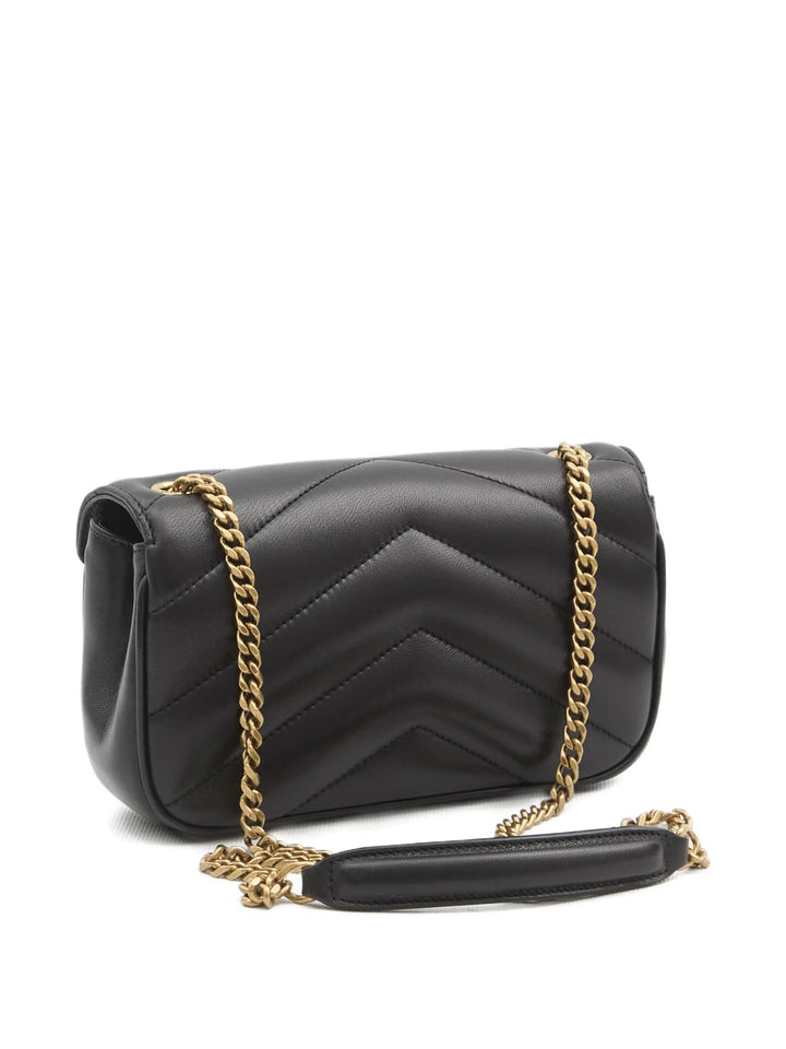 YSL LAMBSKIN QUILTED MONOGRAM MINI LOULOU BAG