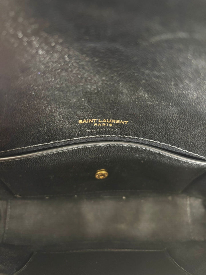 YSL LAMBSKIN QUILTED MONOGRAM MINI LOULOU BAG