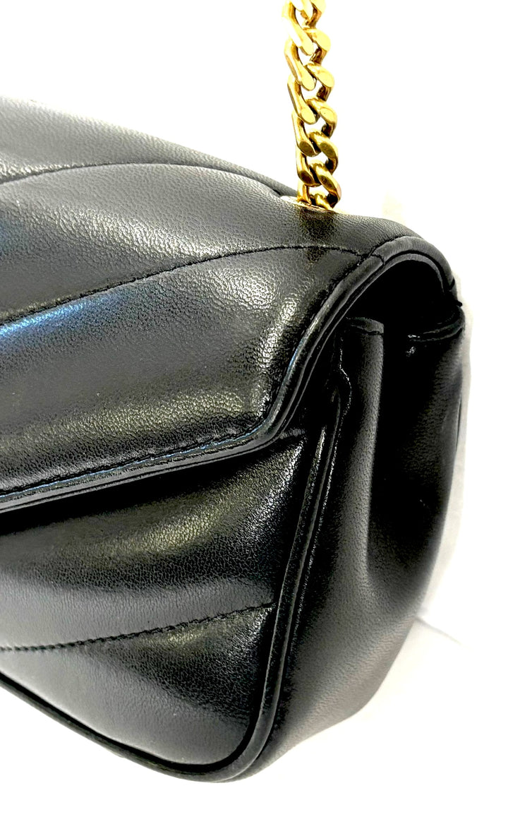 YSL LAMBSKIN QUILTED MONOGRAM MINI LOULOU BAG