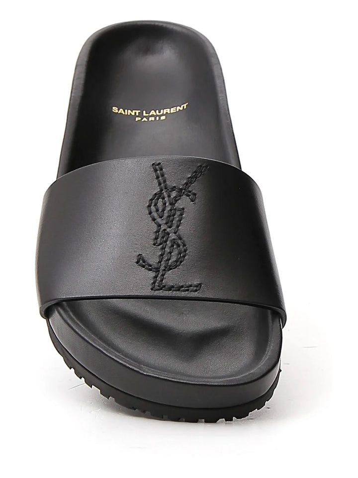 SAINT LAURENT YSL LOGO POOL SLIDES