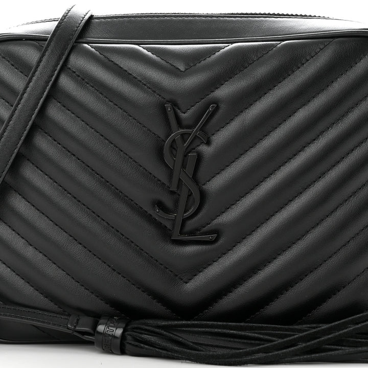 SAINT LAURENT LOU QUILTED CALFSKIN YSL CAMERA CROSSBODY BAG
