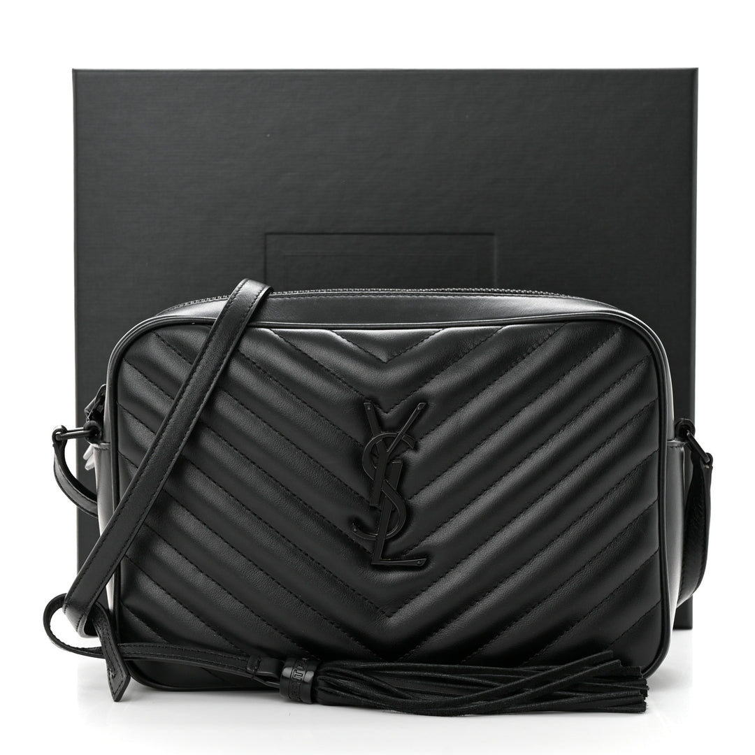 SAINT LAURENT LOU QUILTED CALFSKIN YSL CAMERA CROSSBODY BAG