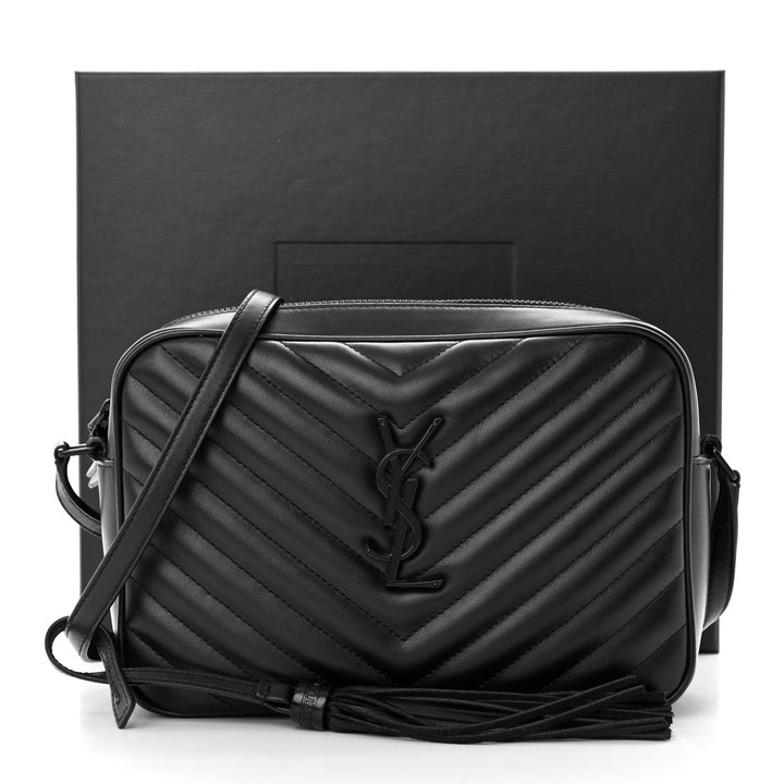 SAINT LAURENT LOU QUILTED CALFSKIN YSL CAMERA CROSSBODY BAG