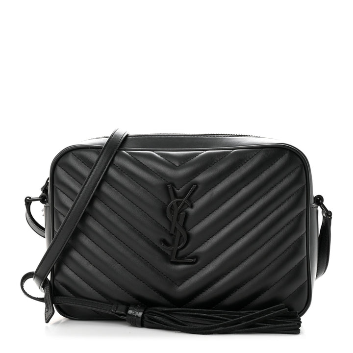 SAINT LAURENT LOU QUILTED CALFSKIN YSL CAMERA CROSSBODY BAG