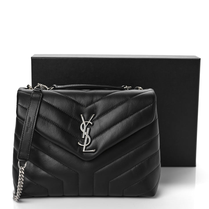 YSL QUILTED CALFSKIN SMALL LOULOU SHOULDER BAG