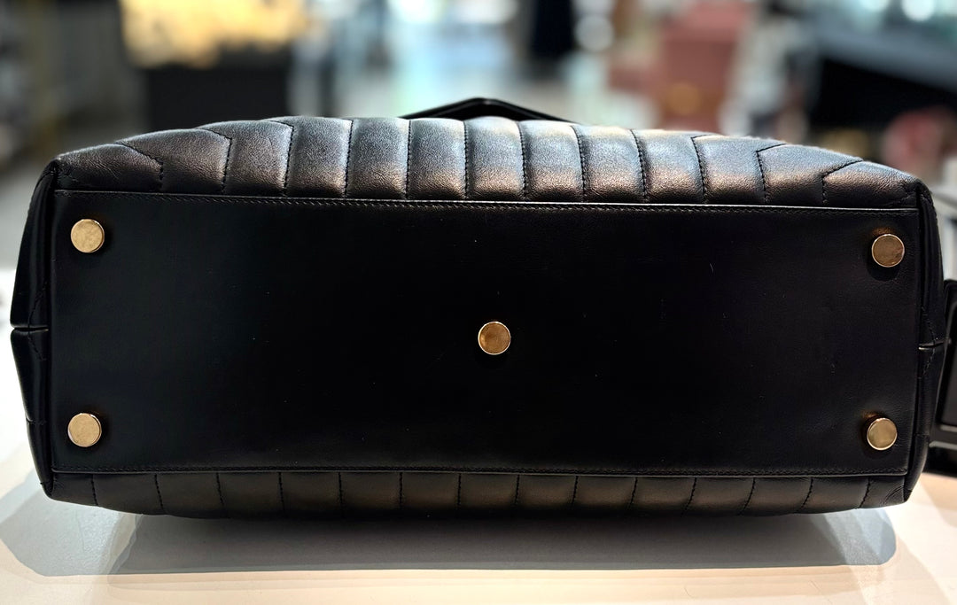 YSL Y QUILTED CALFSKIN LEATHER MONOGRAM LARGE LOULOU BAG