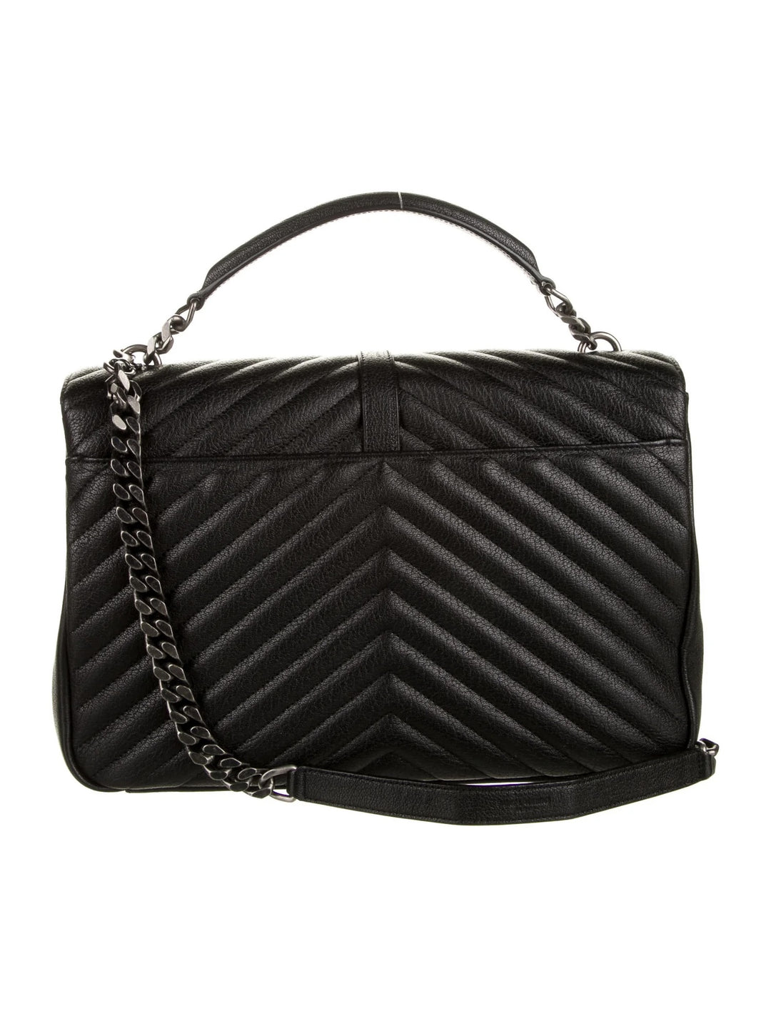 YSL COLLEGE MEDIUM QUILTED LEATHER SHOULDER BAG