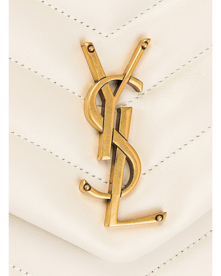 YSL MEDIUM LOULOU CALFSKIN LEATHER CHAIN BAG