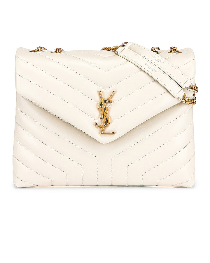 YSL MEDIUM LOULOU CALFSKIN LEATHER CHAIN BAG