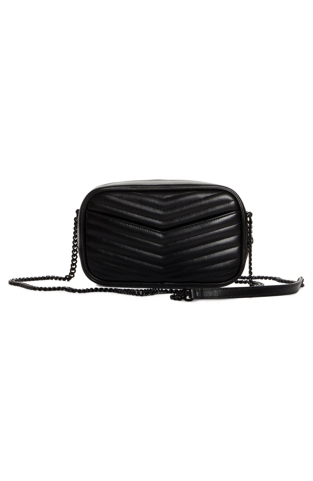 YSL PEBBLED LEATHER MINI LOU CAMERA BAG NOIR