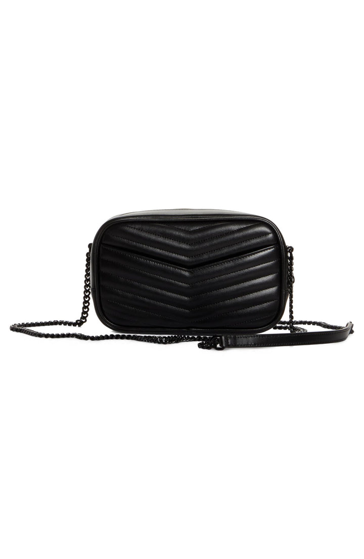 YSL PEBBLED LEATHER MINI LOU CAMERA BAG NOIR