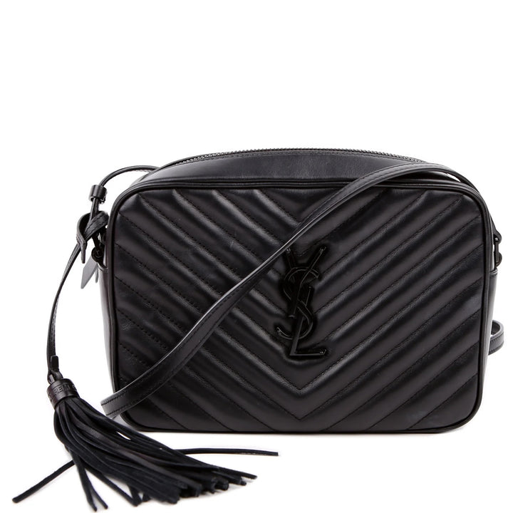 YSL MONOGRAM LOU MONOCHROME CALFSKIN LEATHER CAMERA BAG