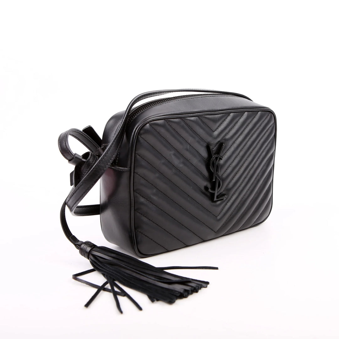 YSL MONOGRAM LOU MONOCHROME CALFSKIN LEATHER CAMERA BAG