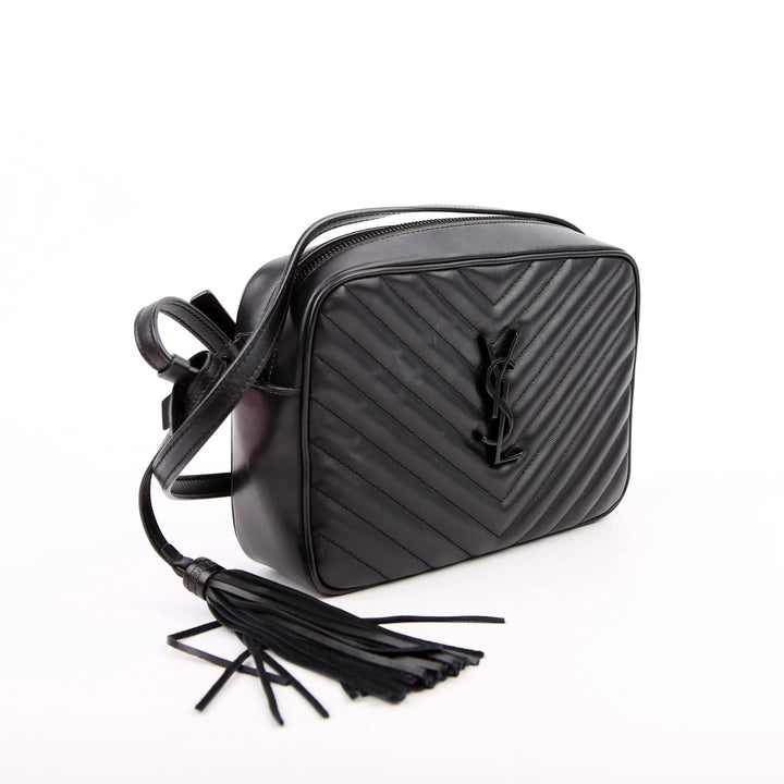 YSL MONOGRAM LOU MONOCHROME CALFSKIN LEATHER CAMERA BAG