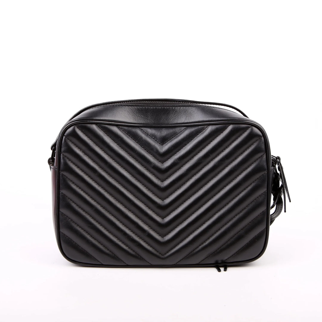 YSL MONOGRAM LOU MONOCHROME CALFSKIN LEATHER CAMERA BAG