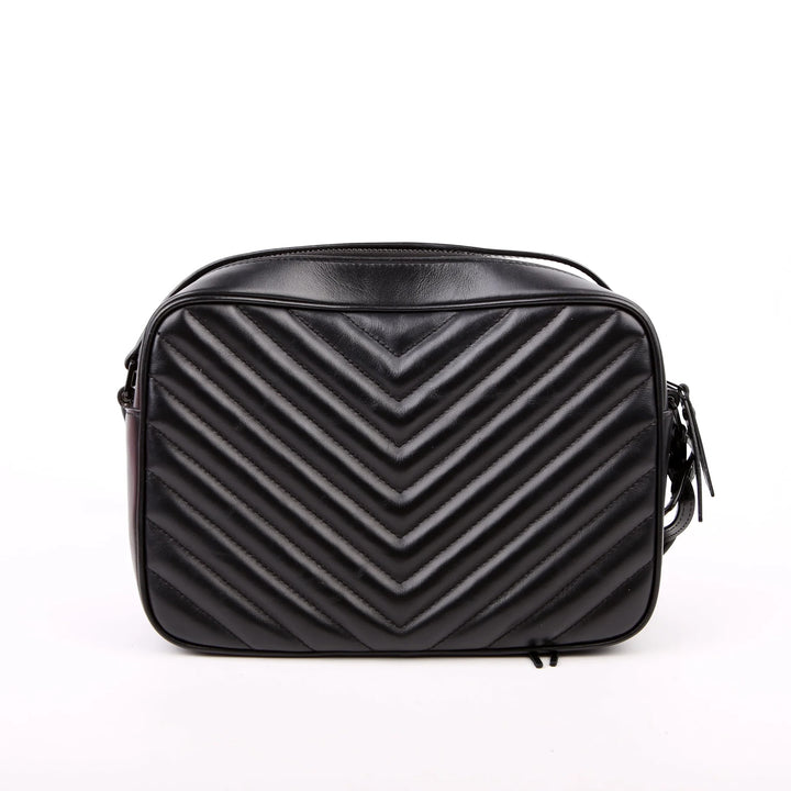 YSL MONOGRAM LOU MONOCHROME CALFSKIN LEATHER CAMERA BAG