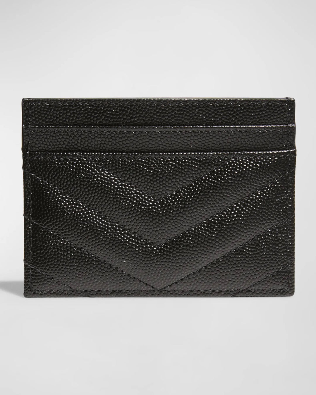 YSL MONOGRAM GRAINED LEATHER CARD CASE