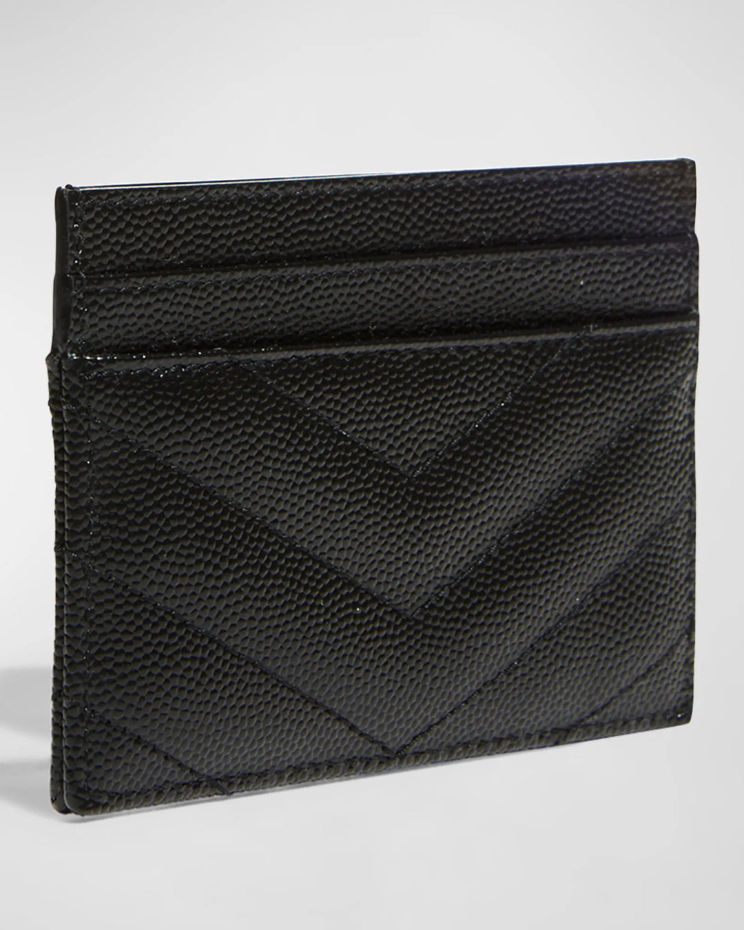 YSL MONOGRAM GRAINED LEATHER CARD CASE