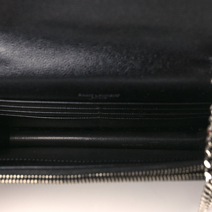 YSL MONOGRAM GRAIN DE POUDRE WALLET ON CHAIN