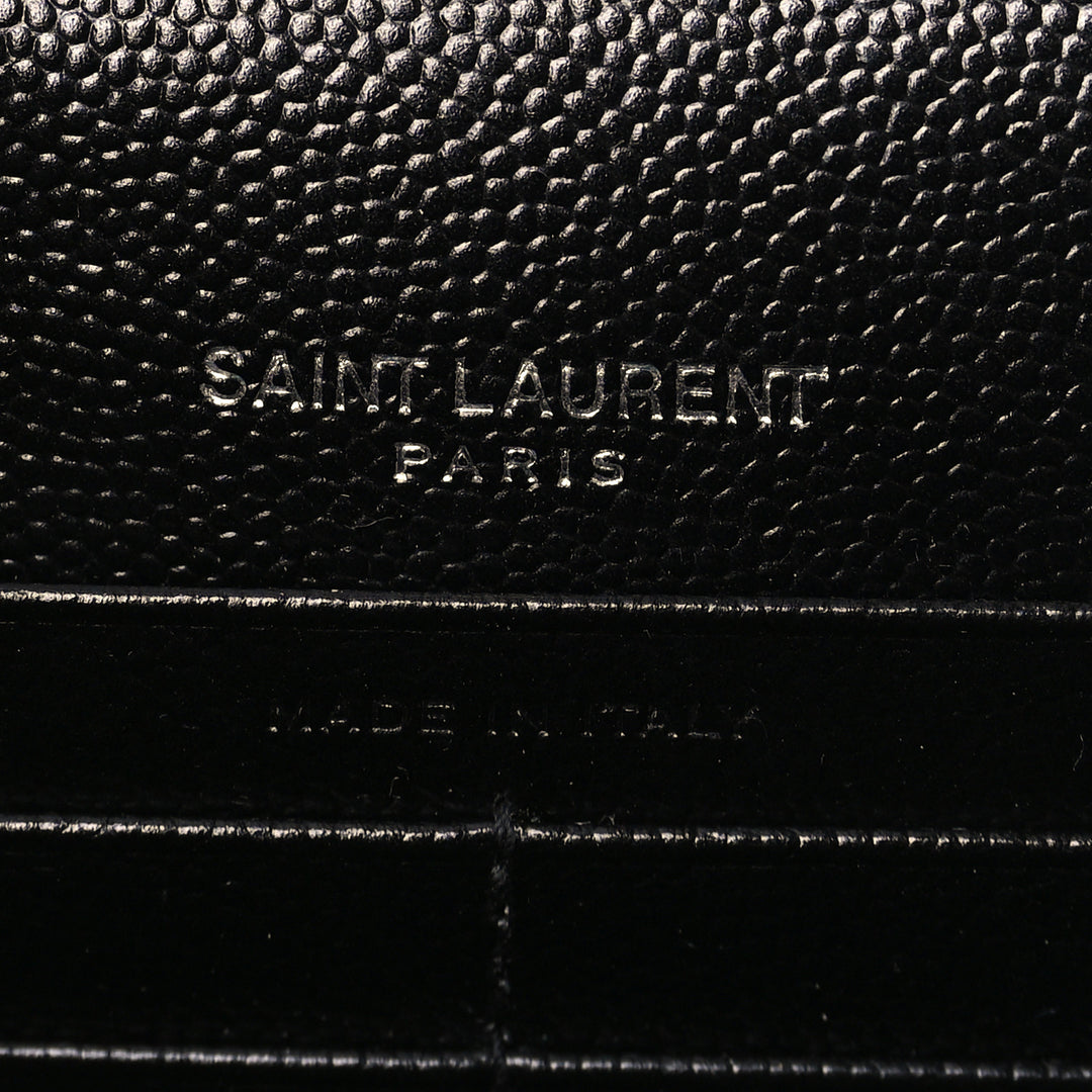 YSL MONOGRAM GRAIN DE POUDRE WALLET ON CHAIN