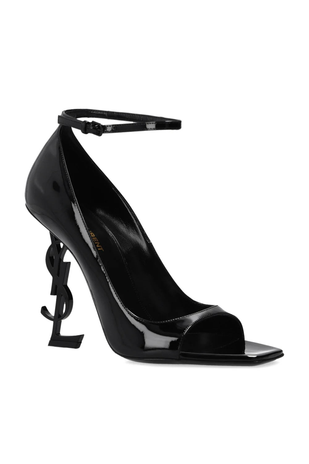 YSL PATENT CALF LEATHER OPYUM PEEP TOE PUMPS