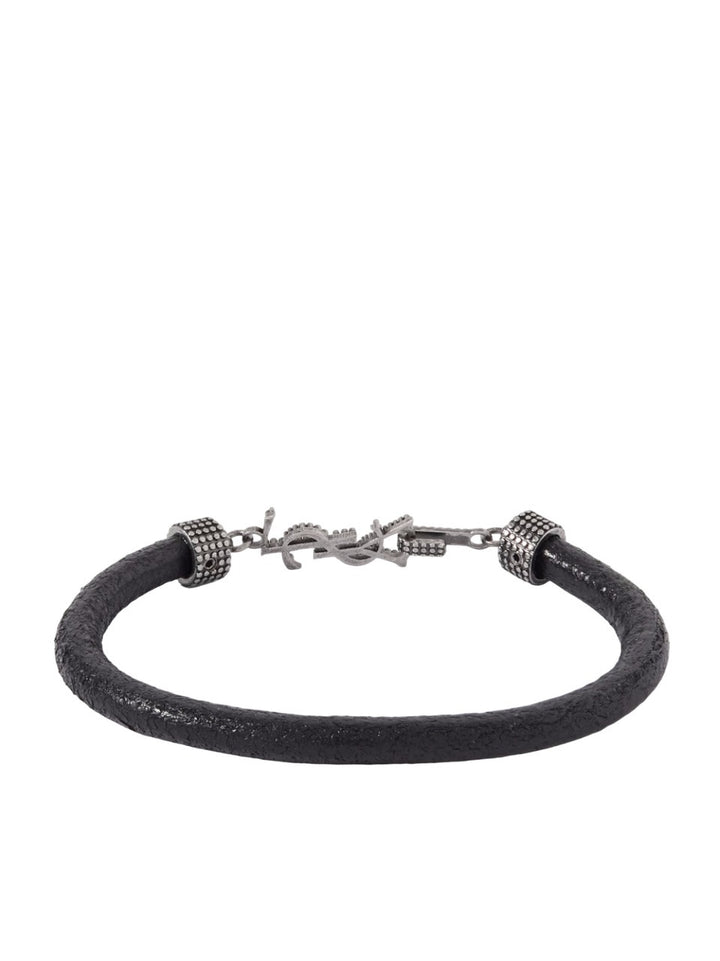 YSL OPYUM EMBELLISHED LEATHER BRACELET