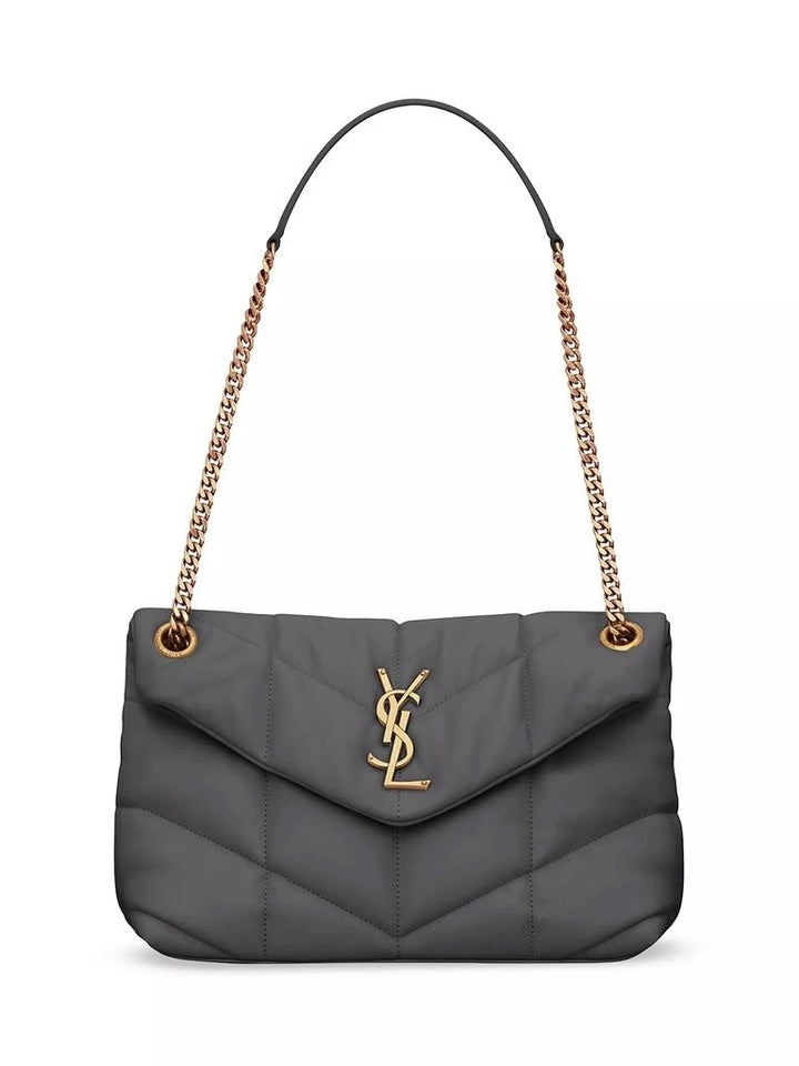 YSL PUFFER NAPPA LEATHER SMALL SHOULDER BAG