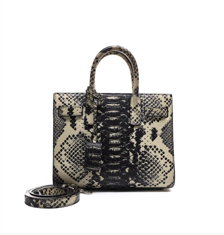 SAINT LAURENT PYTHON EMBOSSED SMALL SAC DE JOUR
