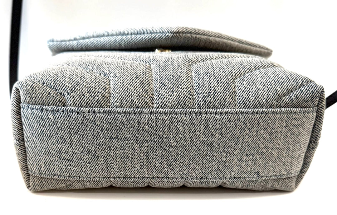 YVES SAINT LAURENT LOULOU TOY DENIM CROSSBODY BAG