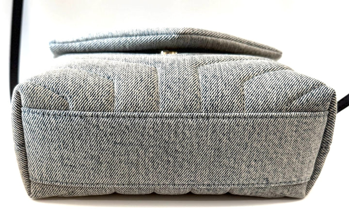YVES SAINT LAURENT LOULOU TOY DENIM CROSSBODY BAG