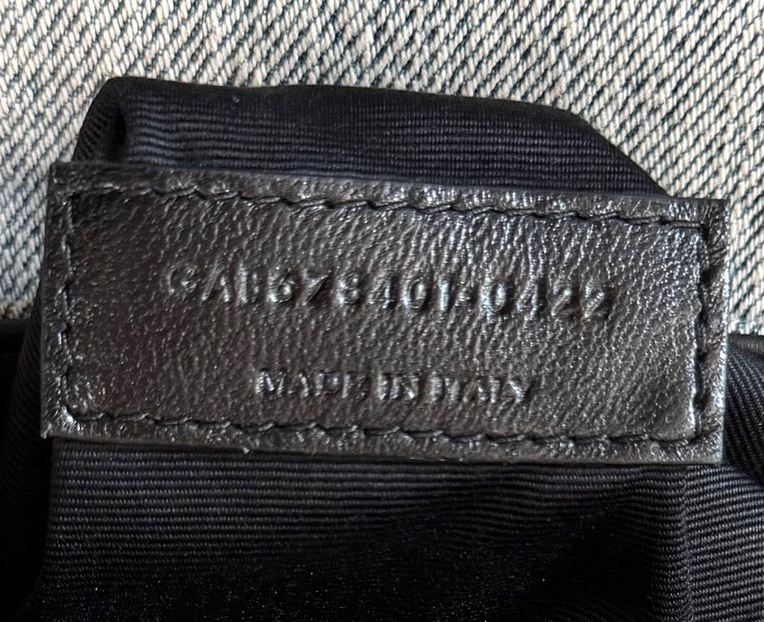 YVES SAINT LAURENT LOULOU TOY DENIM CROSSBODY BAG