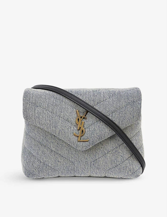 YVES SAINT LAURENT LOULOU TOY DENIM CROSSBODY BAG