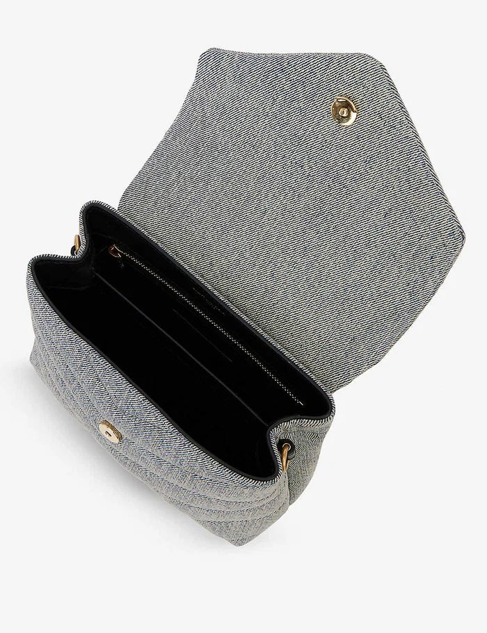 YVES SAINT LAURENT LOULOU TOY DENIM CROSSBODY BAG